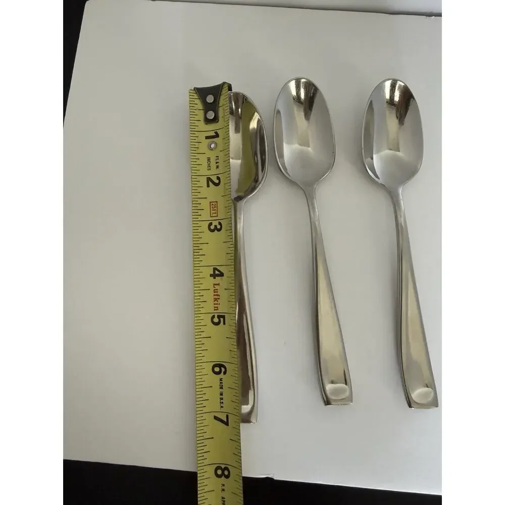 Oneida Diameter P/F10 Stainless Oval Soup Place Spoons Lot of 3 USA 6 7/8”